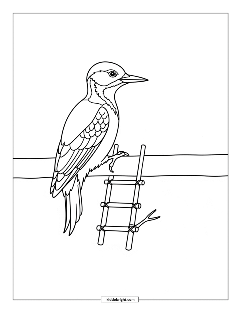 Woodpecker coloring pages for kids free download