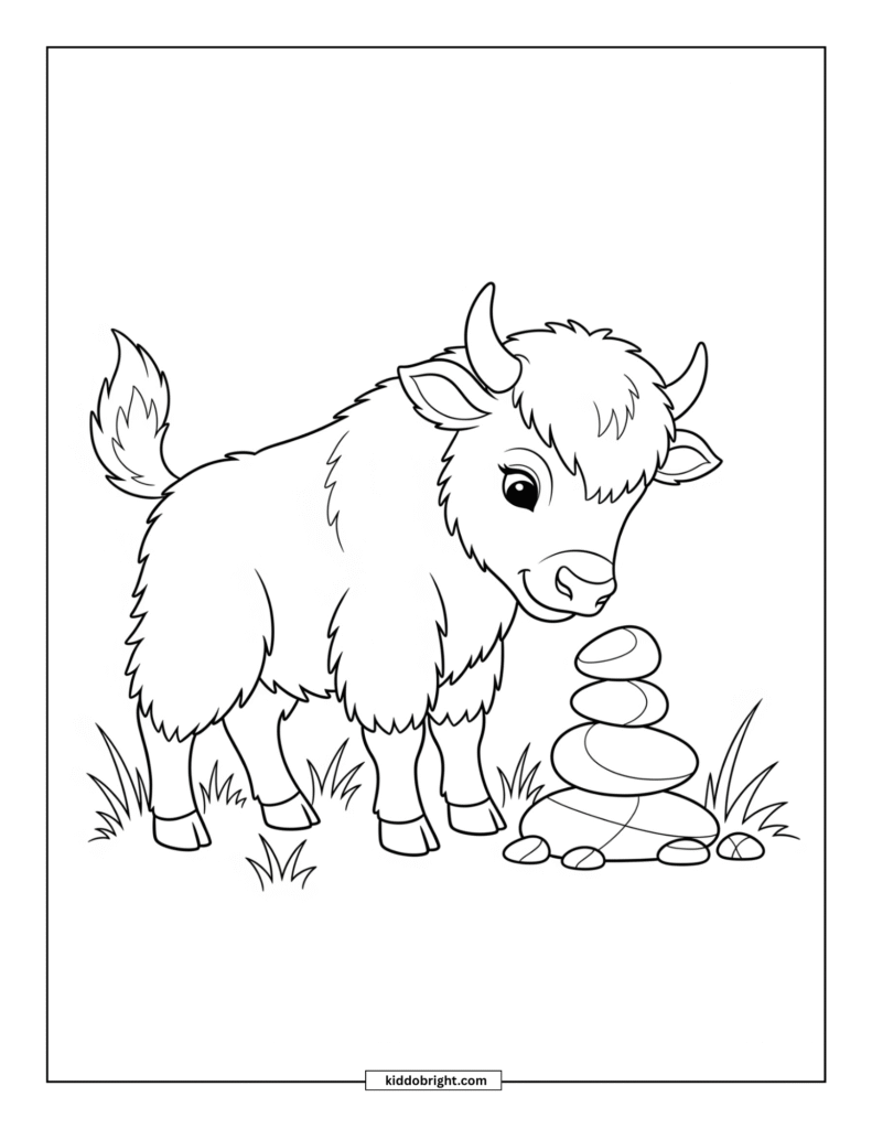 Yak coloring pages for kids free download