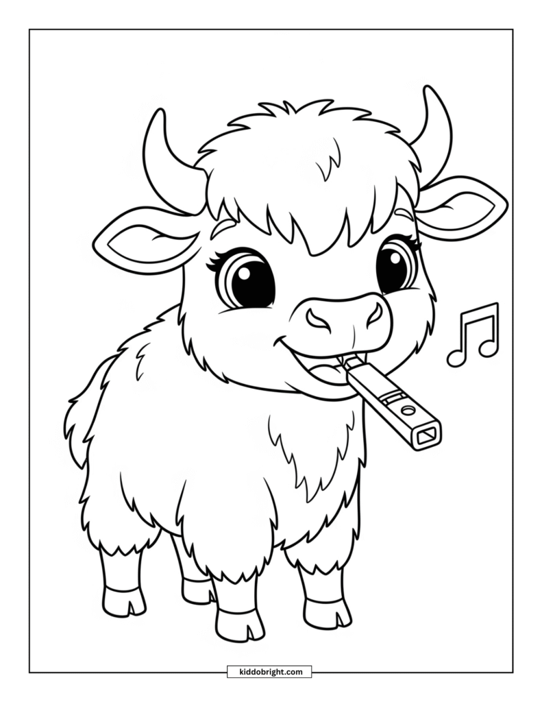 Yak coloring pages for kids free download