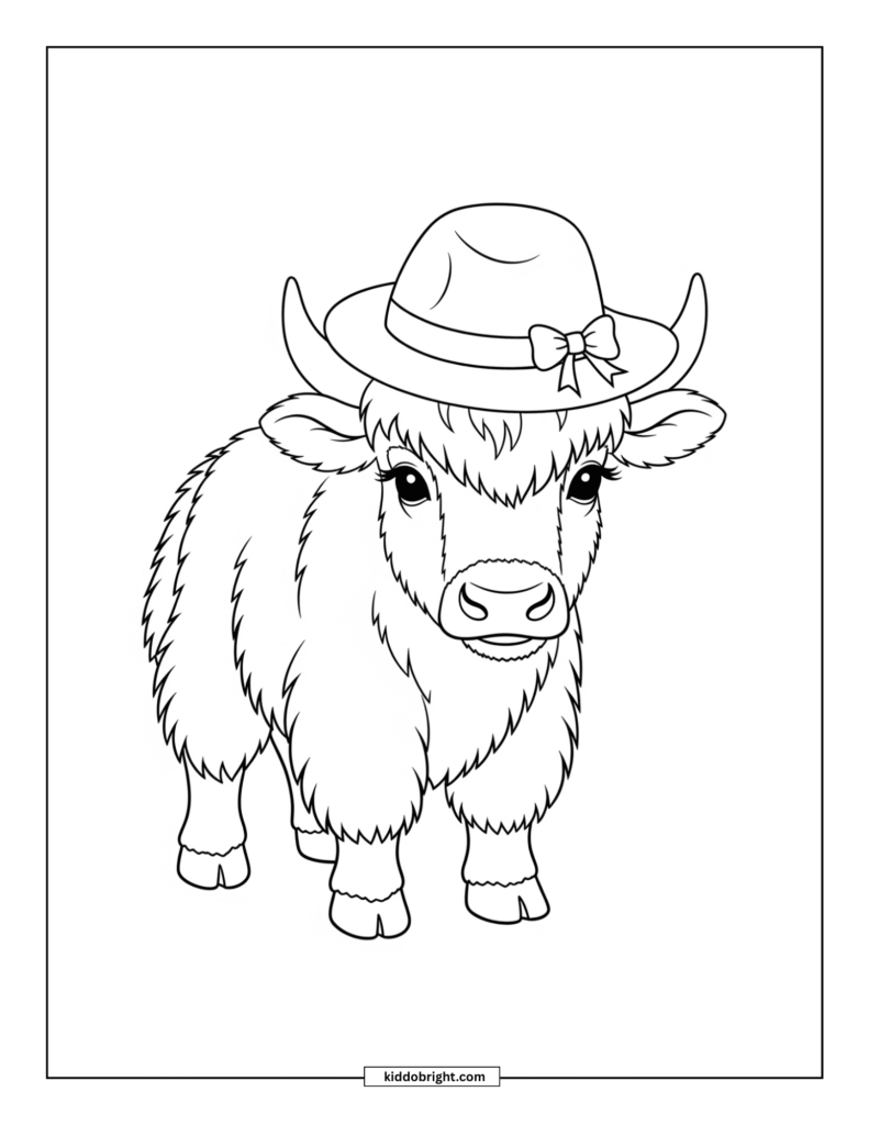 Yak coloring pages for kids free download