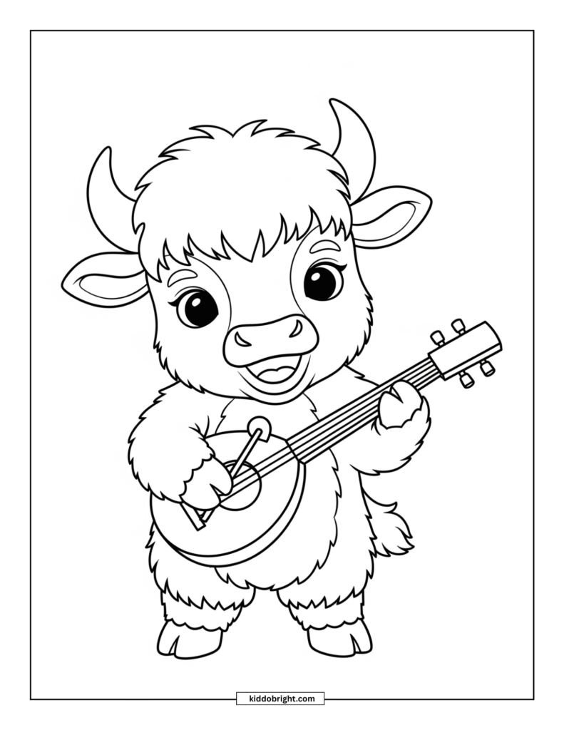 Yak coloring pages for kids free download
