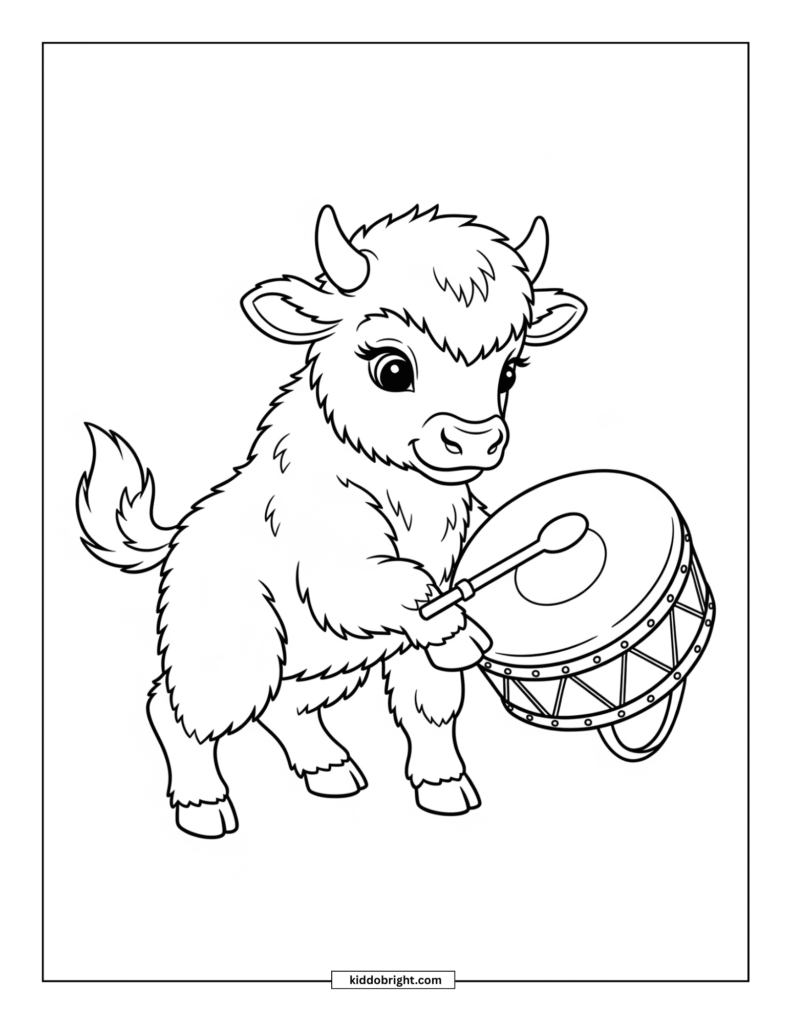 Yak coloring pages for kids free download