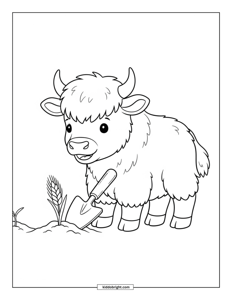 Yak coloring pages for kids free download