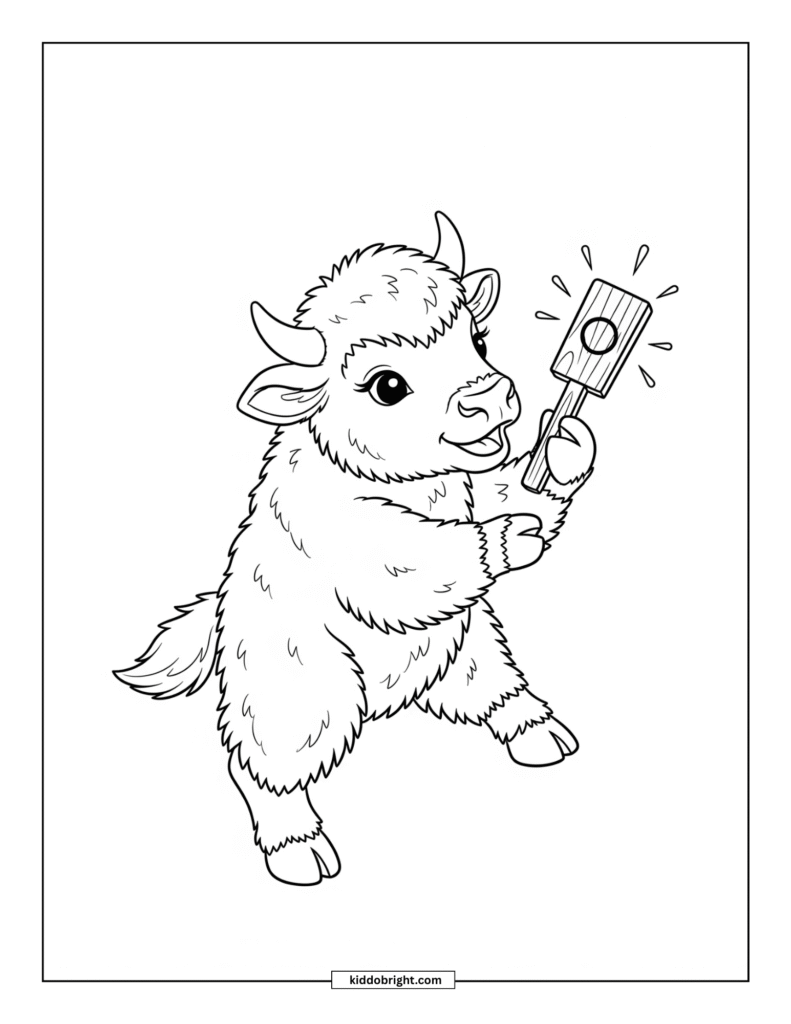 Yak coloring pages for kids free download