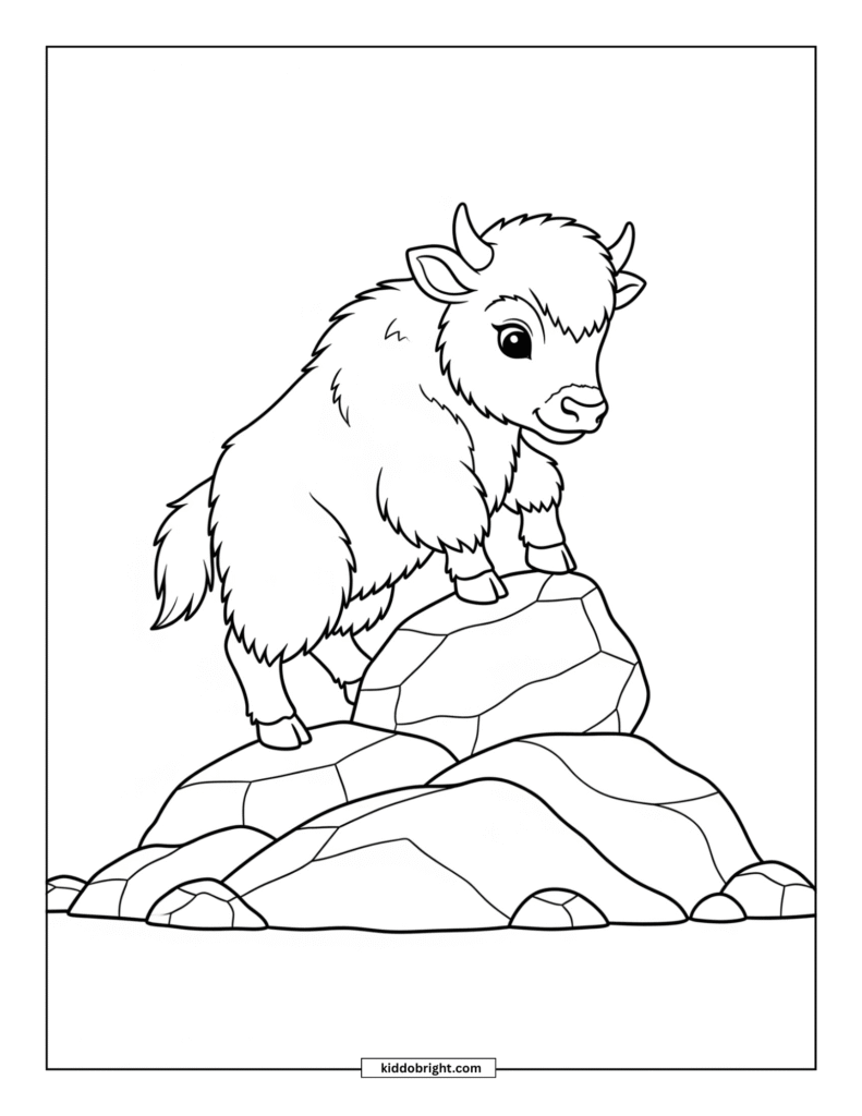 Yak coloring pages for kids free download