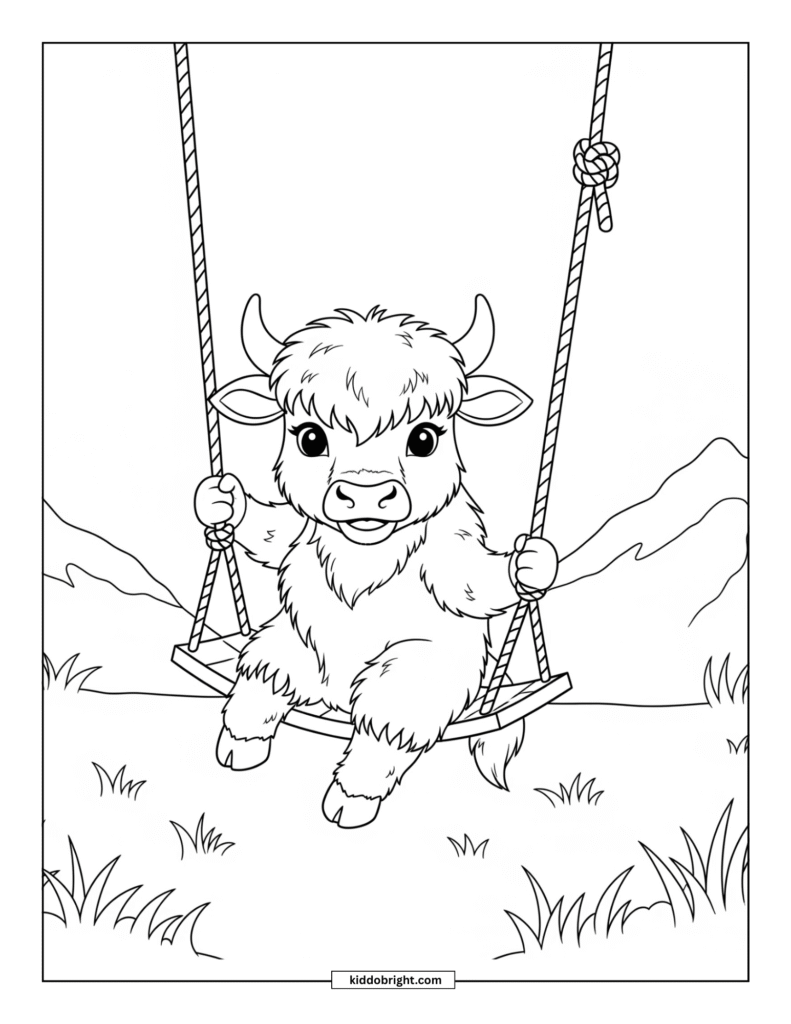 Yak coloring pages for kids free download