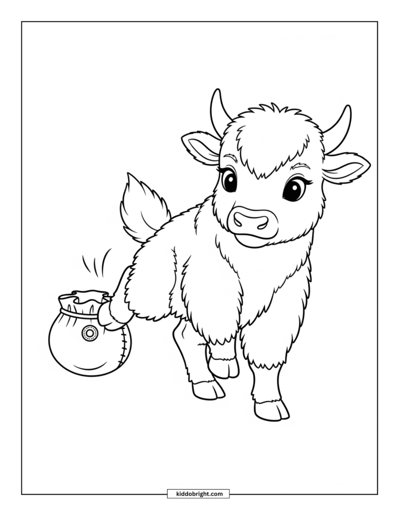 Yak coloring pages for kids free download