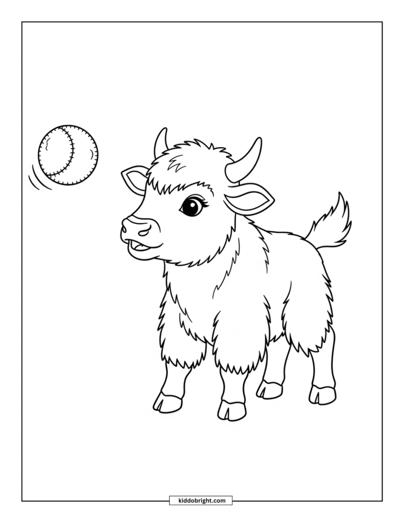 Yak coloring pages for kids free download