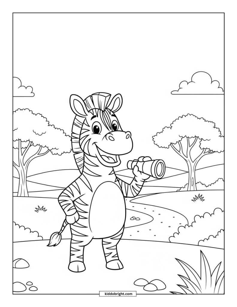 Zebra coloring pages for kids free download