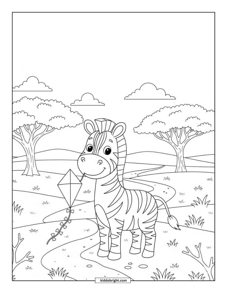 Zebra coloring pages for kids free download