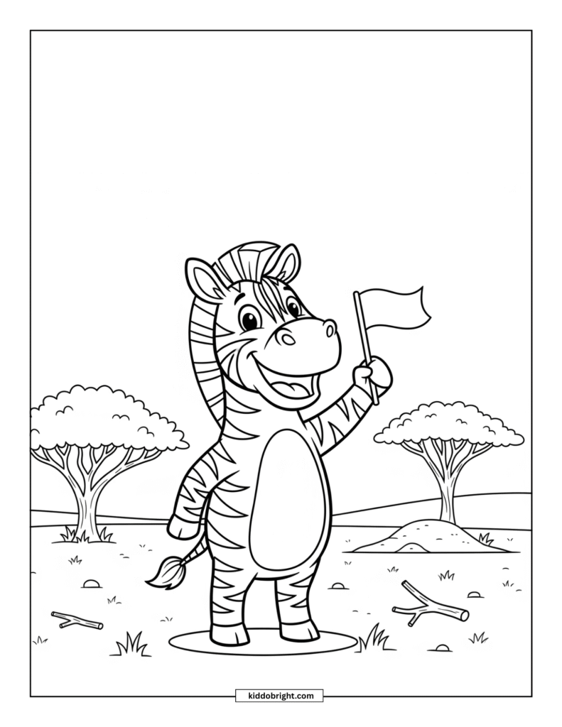 Zebra coloring pages for kids free download