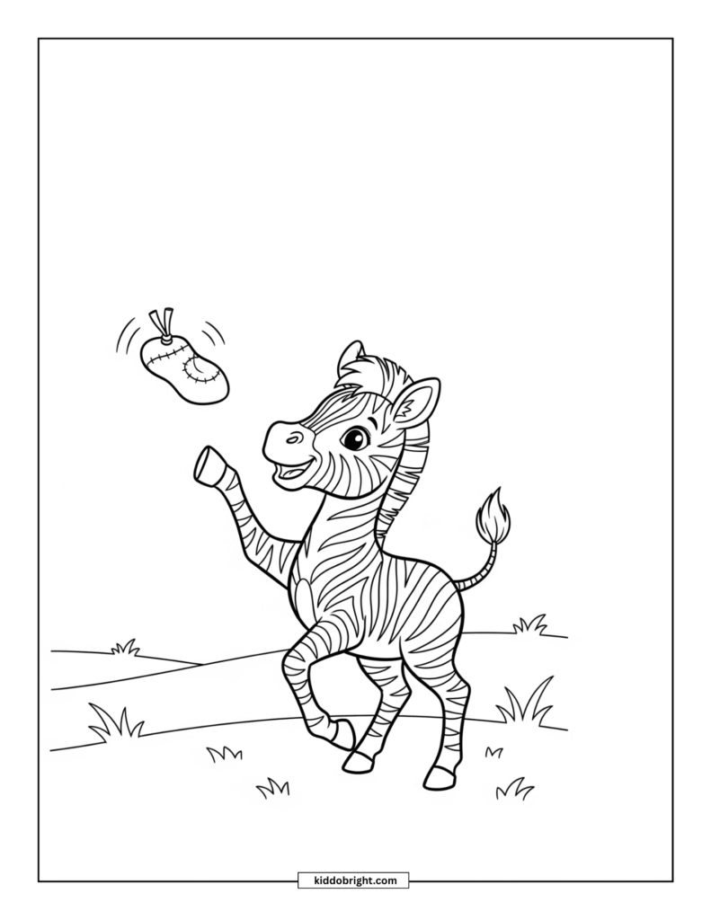 Zebra coloring pages for kids free download