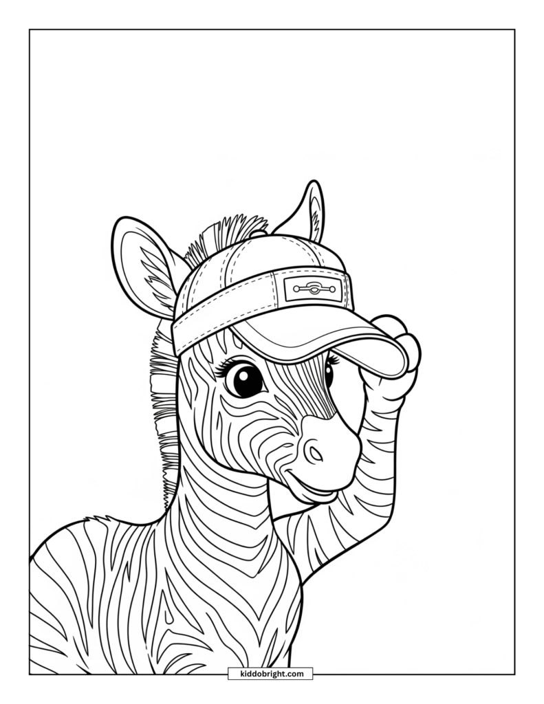Zebra coloring pages for kids free download