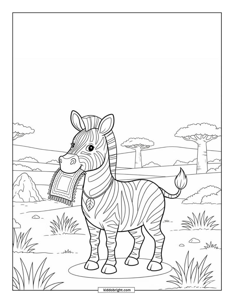Zebra coloring pages for kids free download
