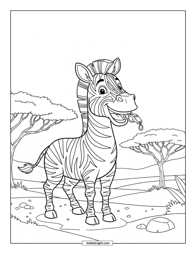 Zebra coloring pages for kids free download