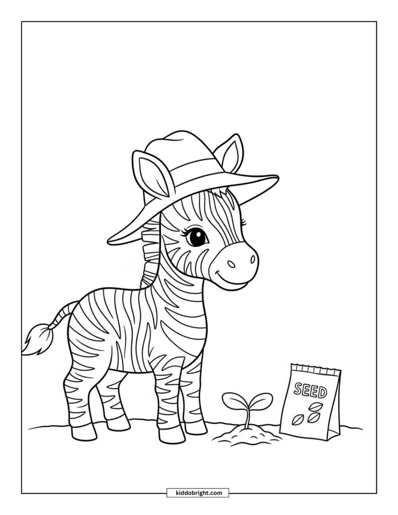 Zebra coloring pages for kids free download