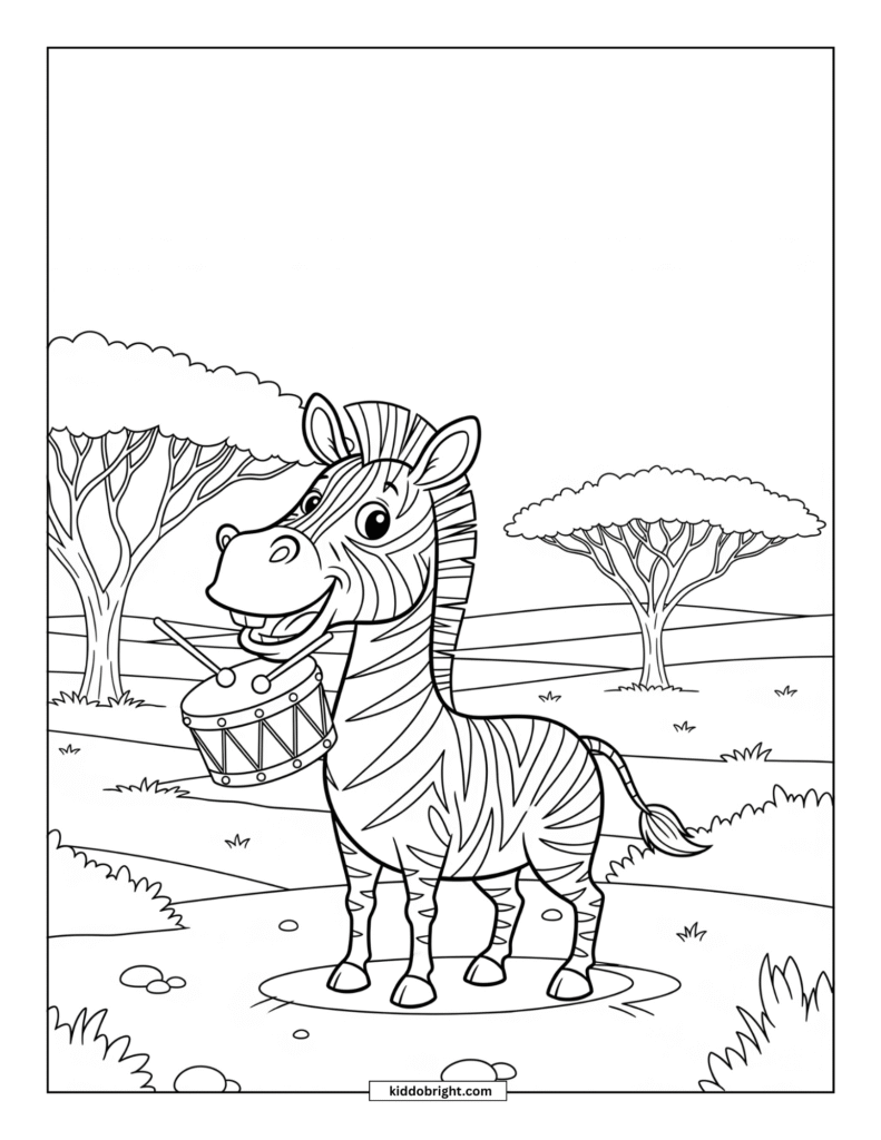 Zebra coloring pages for kids free download