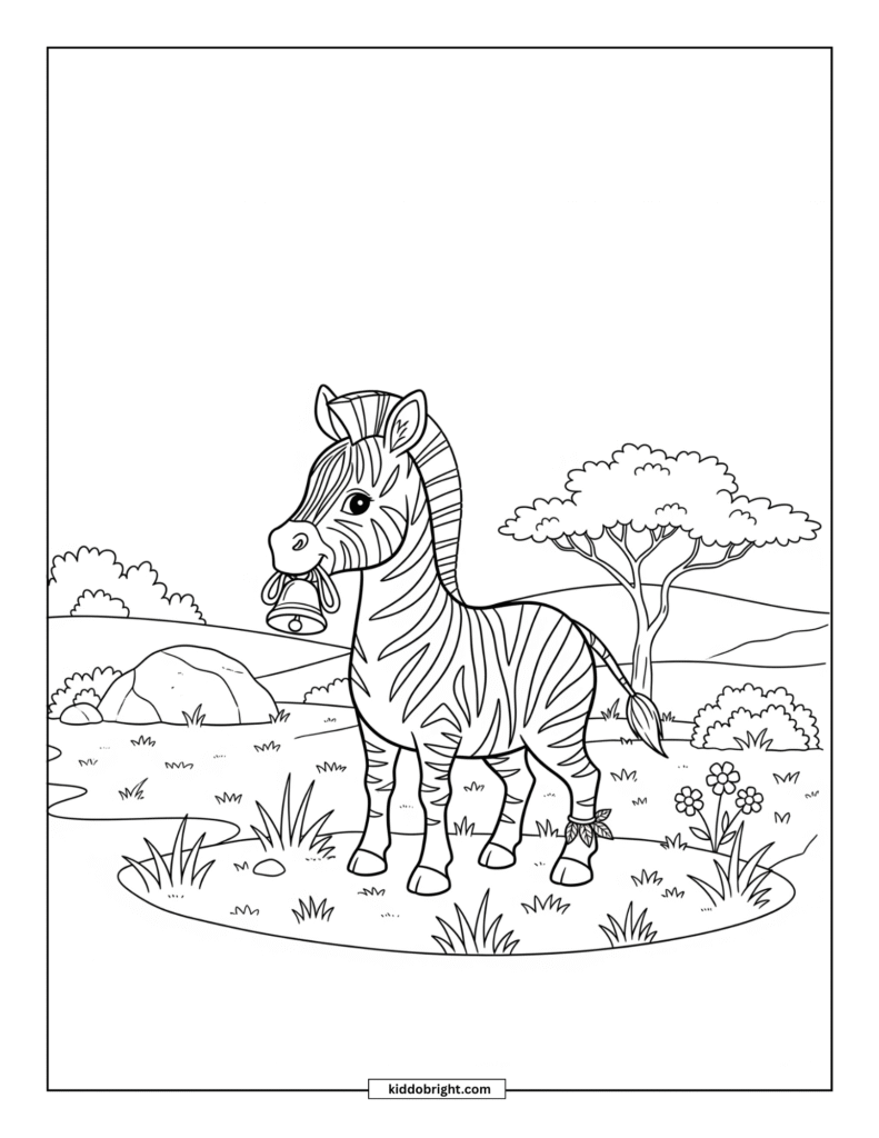 Zebra coloring pages for kids free download