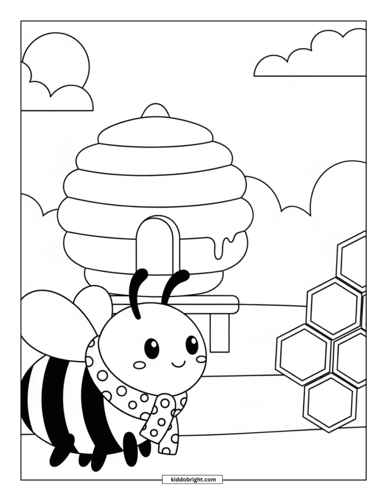 bee coloring pages free download
