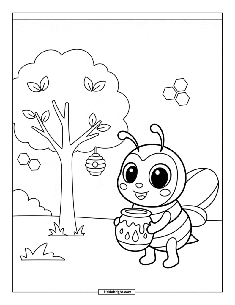bee coloring pages free download