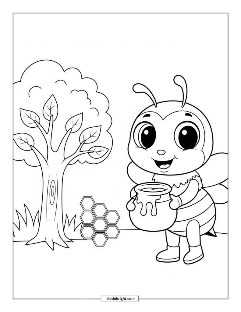 bee coloring pages free download