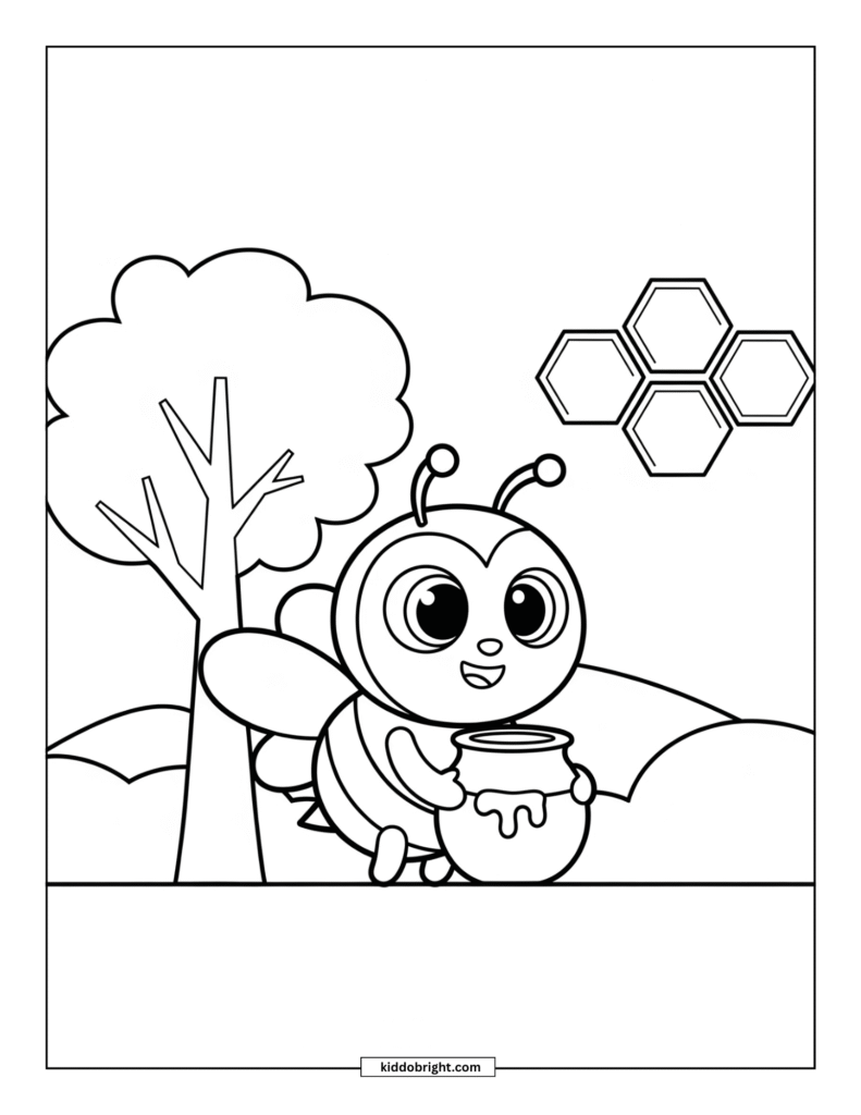 bee coloring pages free download