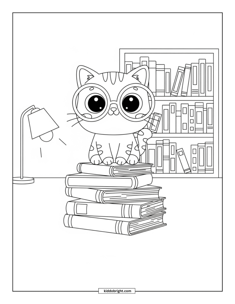 cat coloring page free download