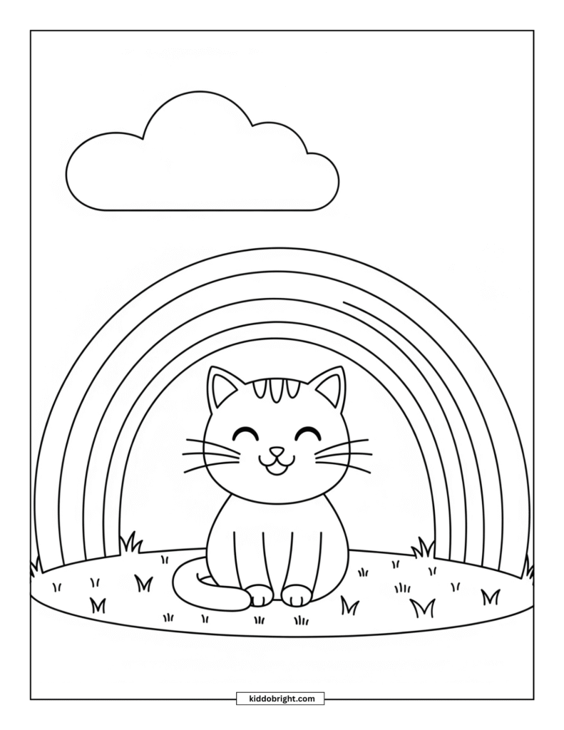 cat coloring page free download
