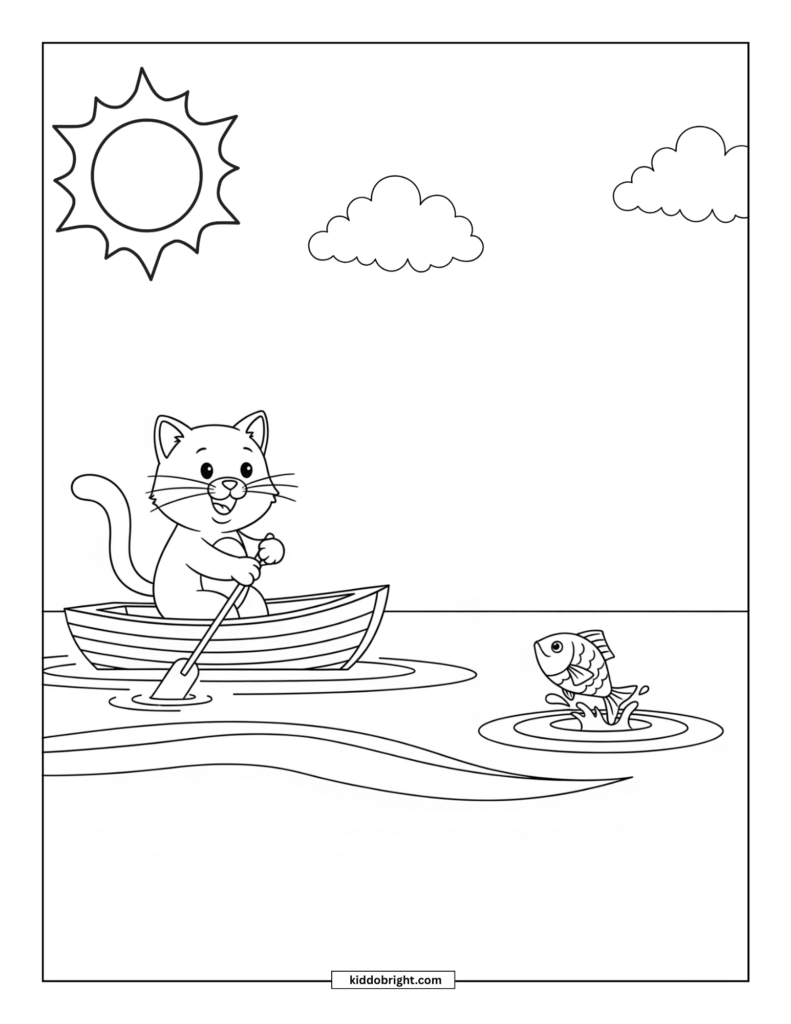 cat coloring page free download