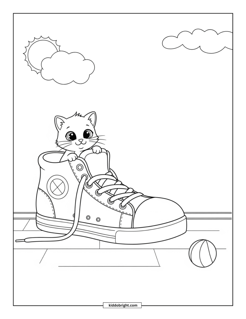 cat coloring page free download