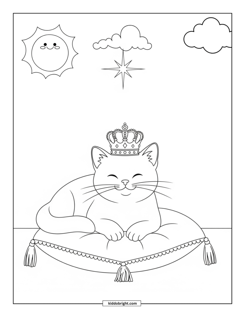 cat coloring page free download