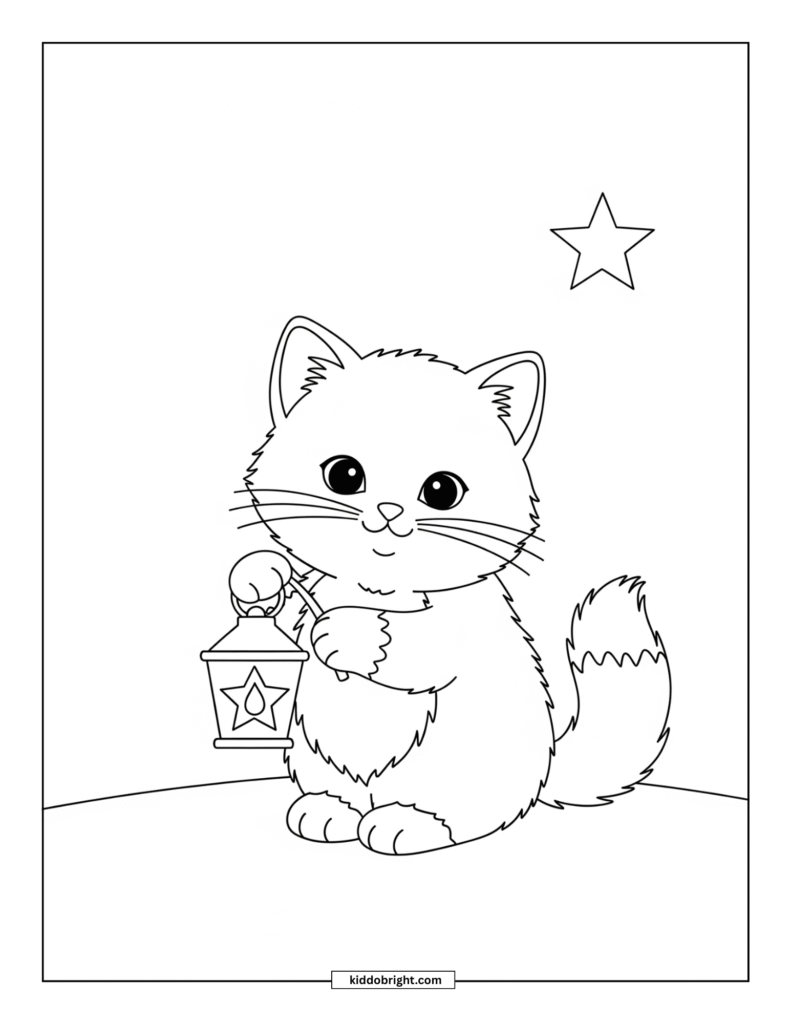 cat coloring page free download