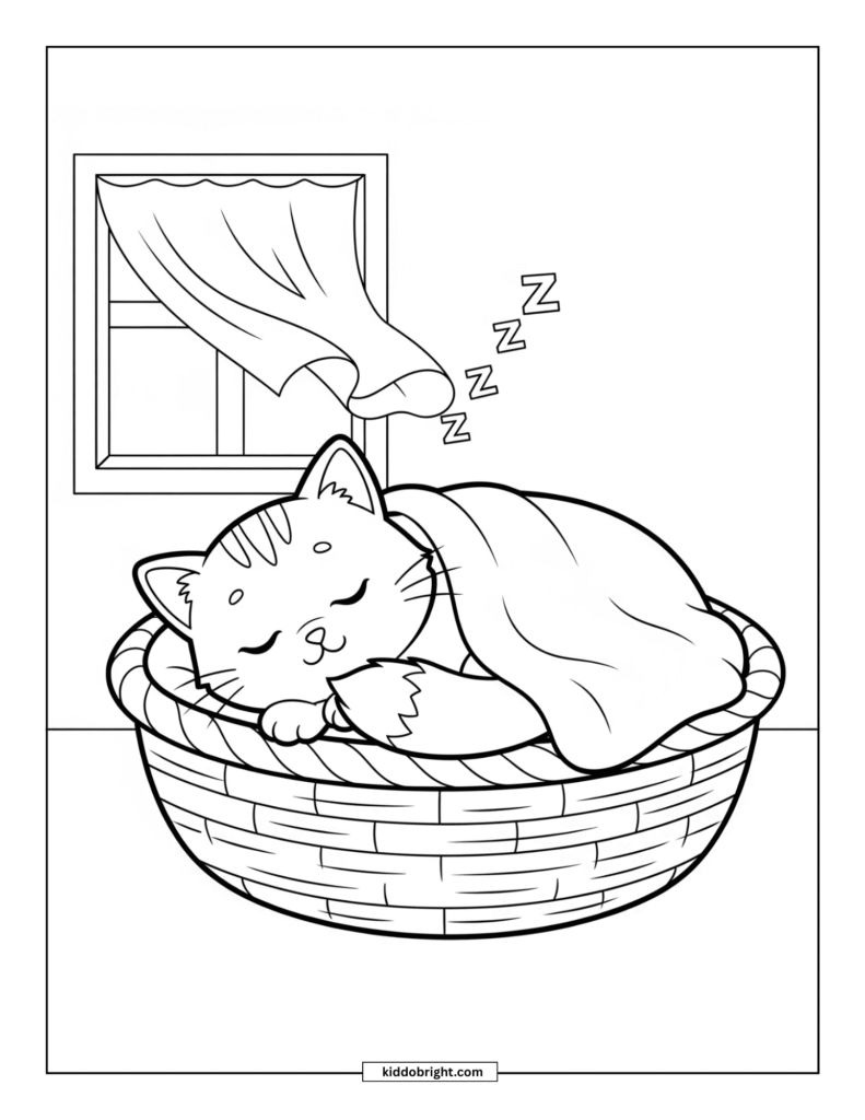 cat coloring page free download