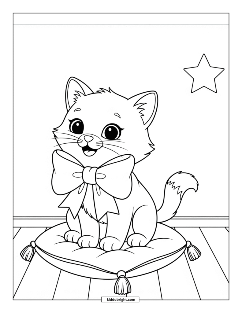 cat coloring page free download