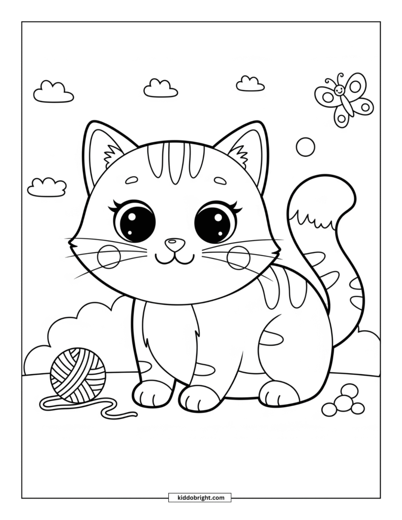 cat coloring page free download