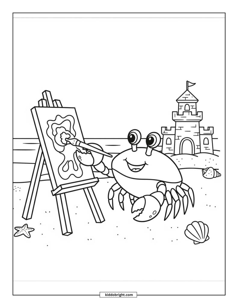 crab coloring pages for kids free download