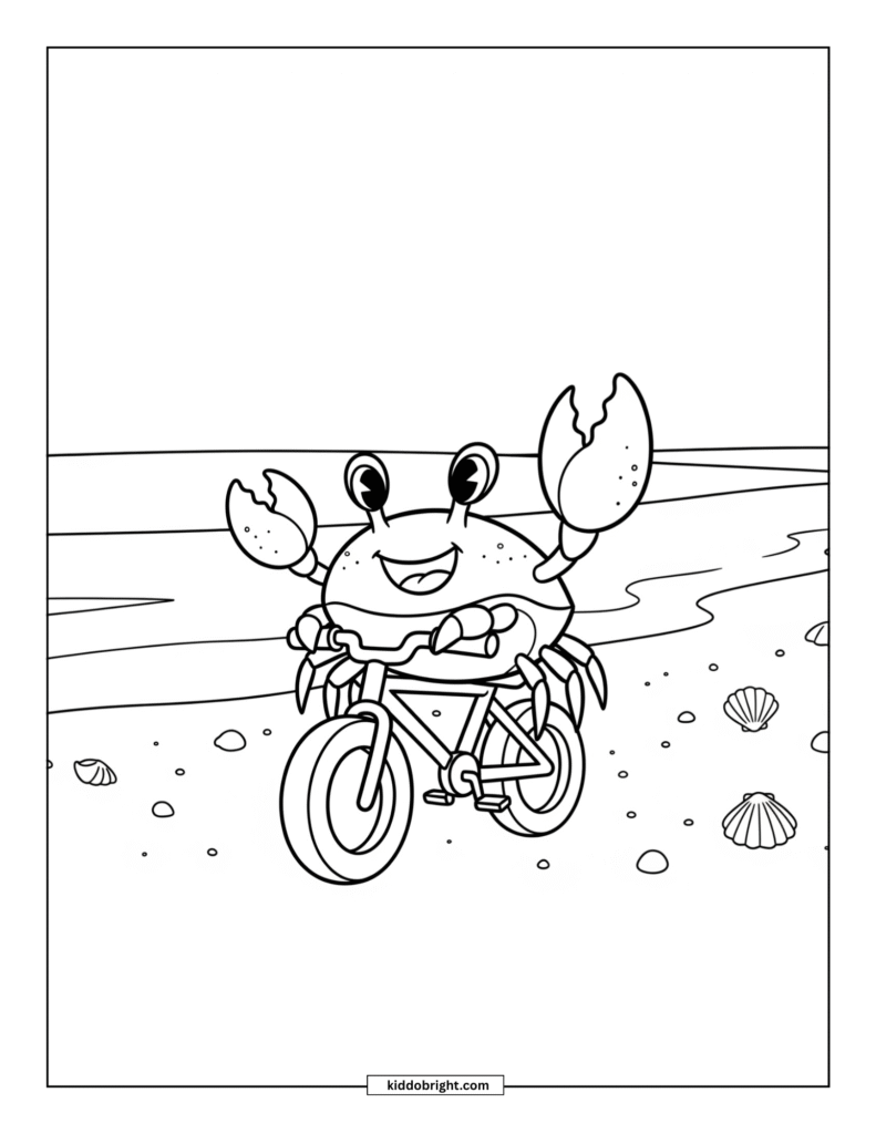 crab coloring pages for kids free download