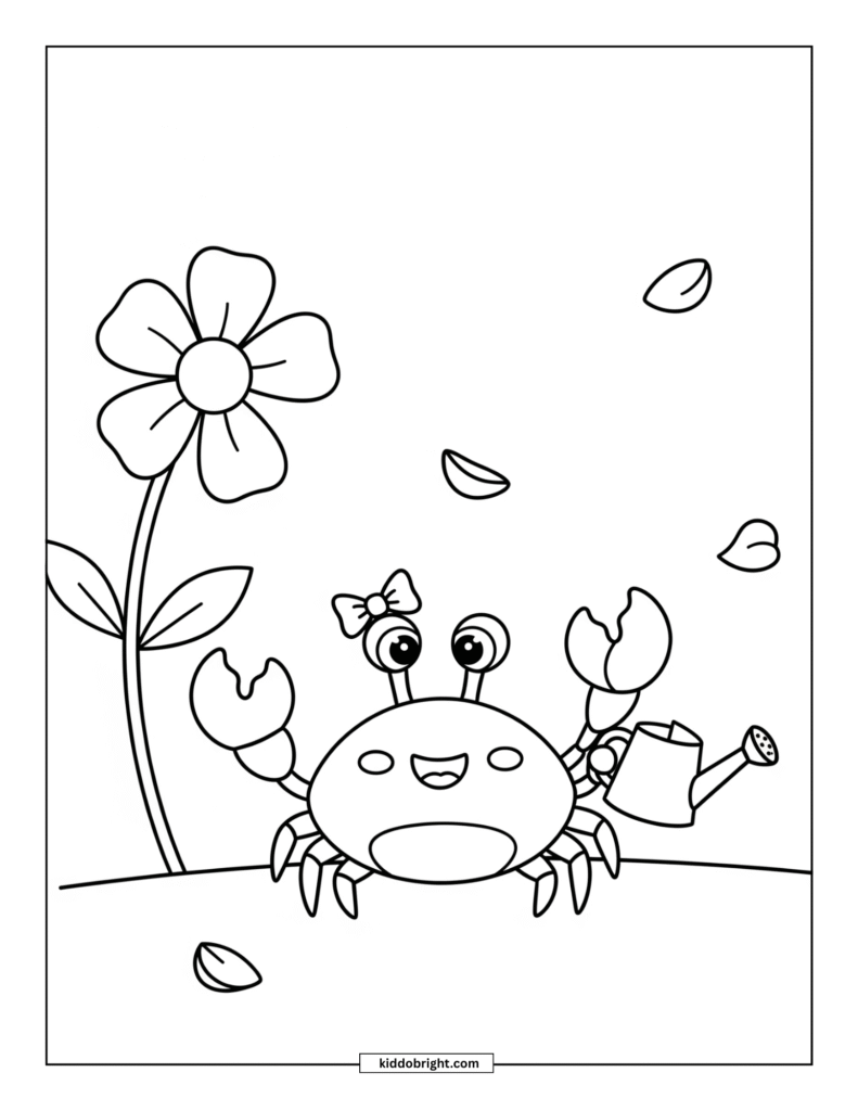 crab coloring pages for kids free download