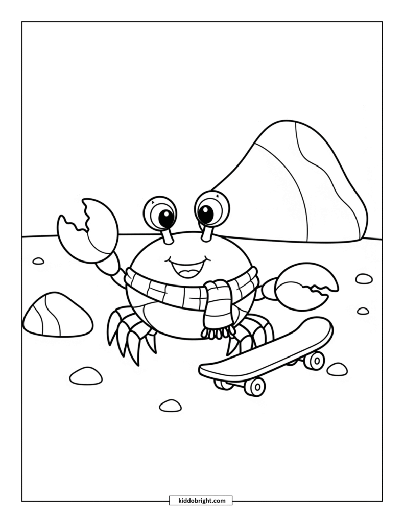 crab coloring pages for kids free download