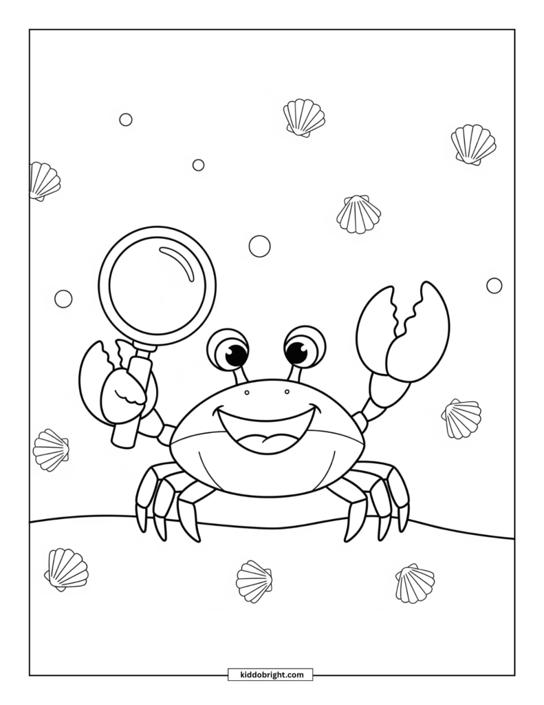 crab coloring pages for kids free download