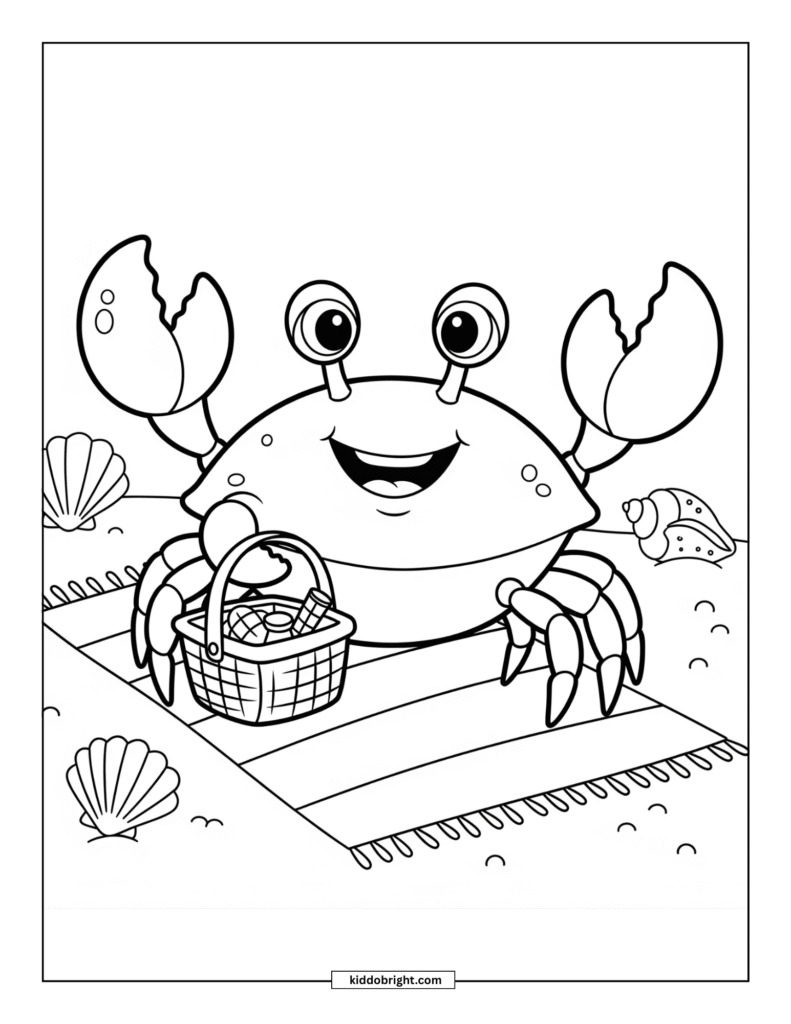 crab coloring pages for kids free download