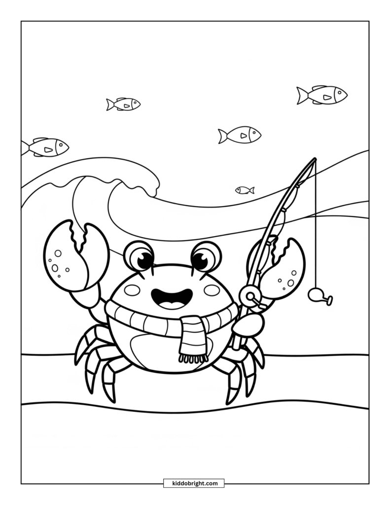 crab coloring pages for kids free download