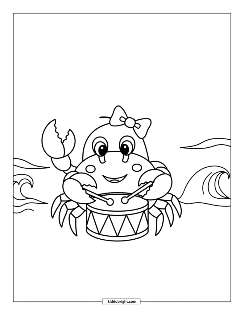 crab coloring pages for kids free download