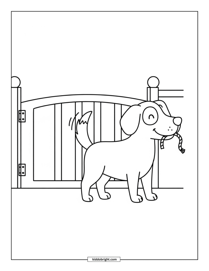 dog coloring page free download