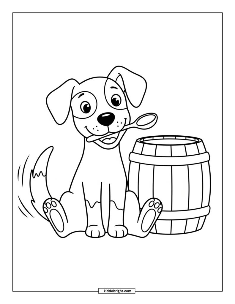 dog coloring page free download