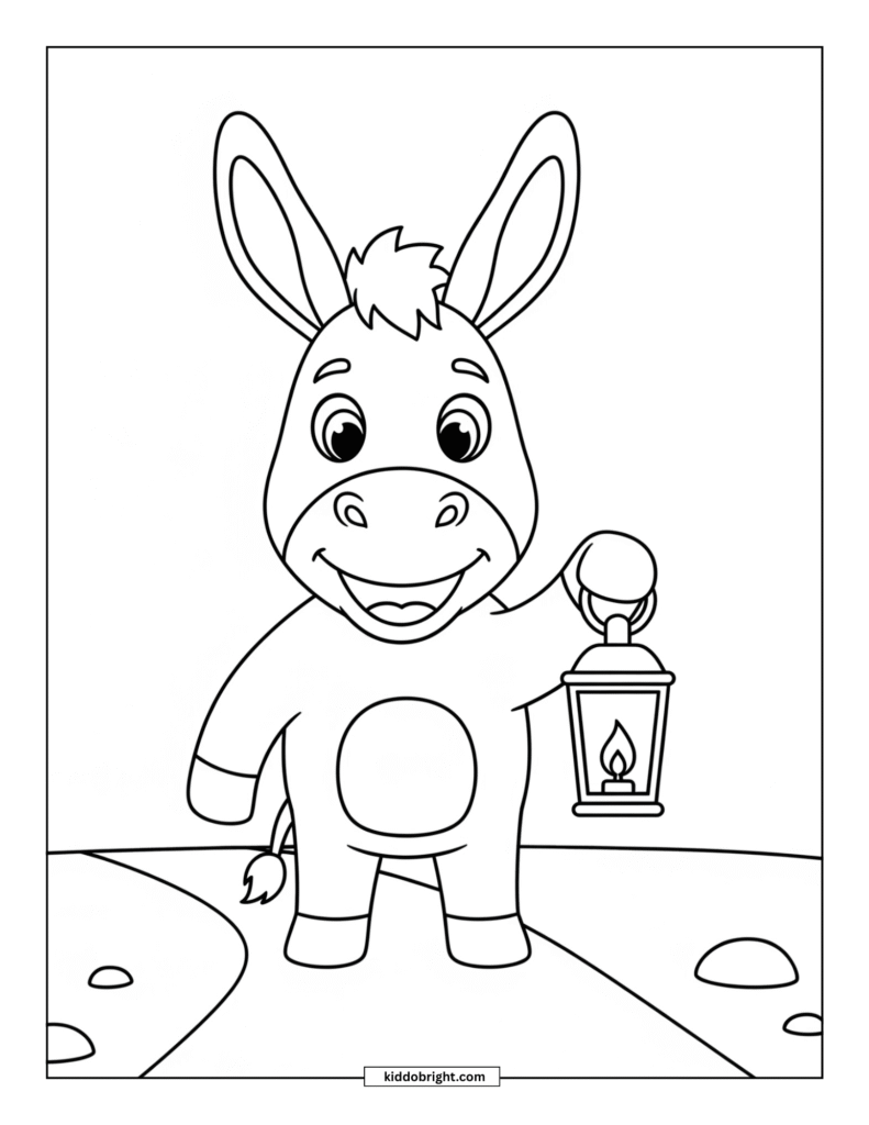 donkey coloring pages for kids free download