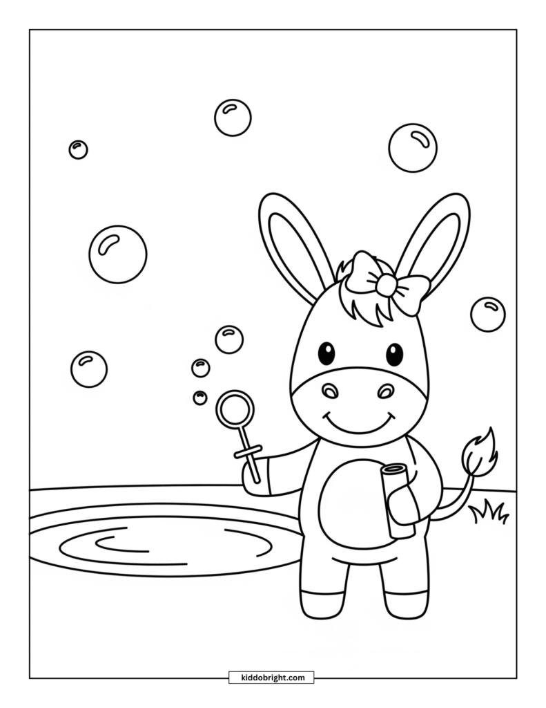 donkey coloring pages for kids free download