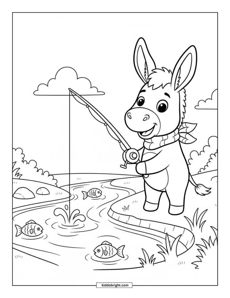 donkey coloring pages for kids free download