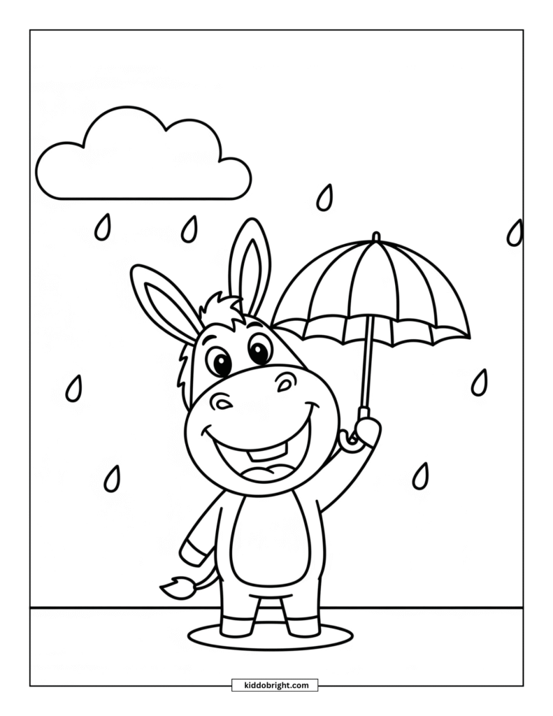 donkey coloring pages for kids free download