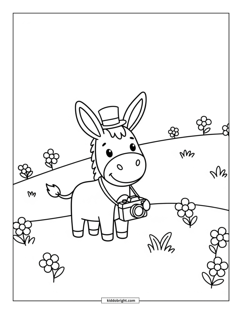 donkey coloring pages for kids free download
